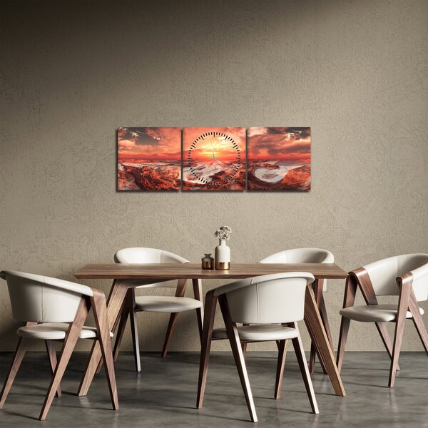 Obraz - Mars (s hodinami) (90x30 cm)