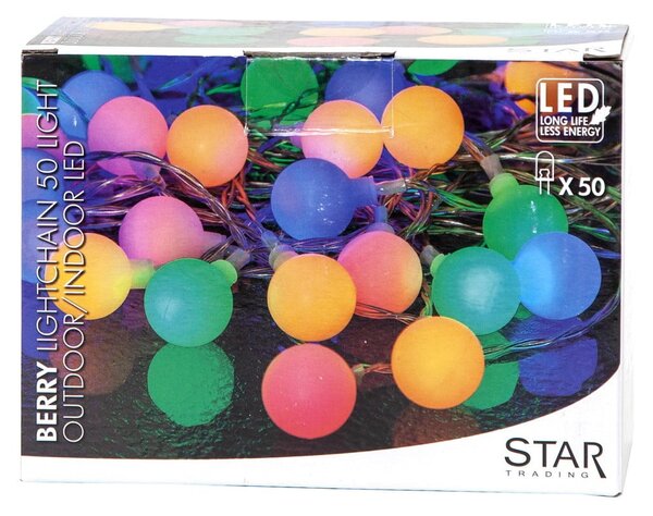 Barevný světelný řetěz Star Trading Partylights Berry, délka 7,35 m