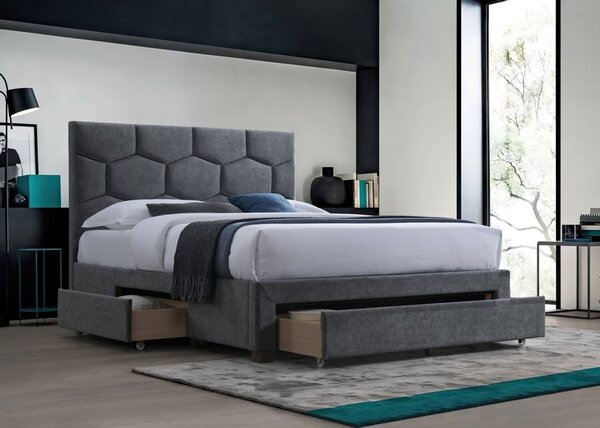 Halmar Čalouněná postel HARRIET 160x200 cm, s úložným prostorem + rošt zdarma!