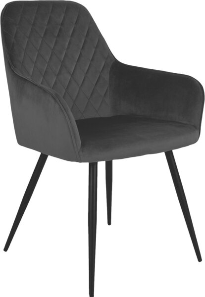 Sametová jídelní židle House Collection Floki Black