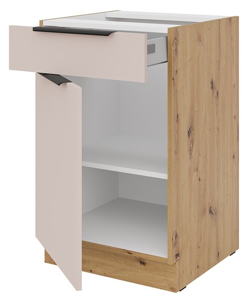 Kuchyňská linka SOLEA | 300 + 180 cm | VÝBĚR ÚCHYTŮ | zásuvky PREMIUM BOX | artisan/kašmír