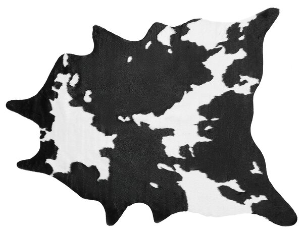 Koberec z umělé hovězí kůže 130 x 170 cm černý / bílý BOGONG