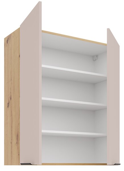 SOLEA k | horní kuchyňská skříňka 80 G-90 2F policová | 80 cm | VYSOKÁ | artisan/kašmír | VÝBĚR ÚCHYTŮ