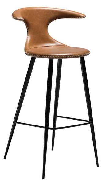 Koňakově hnědá barová židle z imitace kůže DAN–FORM Denmark Flair, výška 100 cm