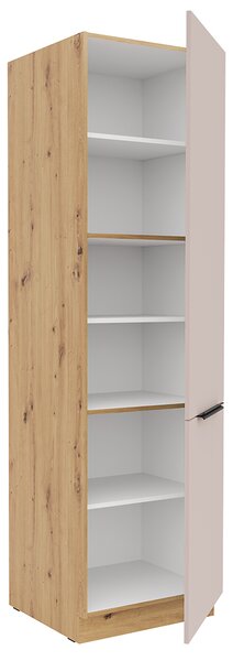 SOLEA k | vysoká skříňka 60 DK-210 2F potravinová s policemi | 60 cm | UNI dvířka | artisan/kašmír | VÝBĚR ÚCHYTŮ
