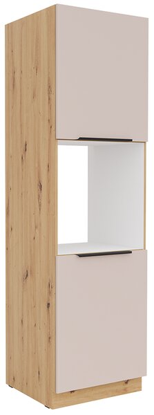 SOLEA k | vysoká skříňka 60 DP-210 2F | 60 cm | UNI dvířka | artisan/kašmír | VÝBĚR ÚCHYTŮ