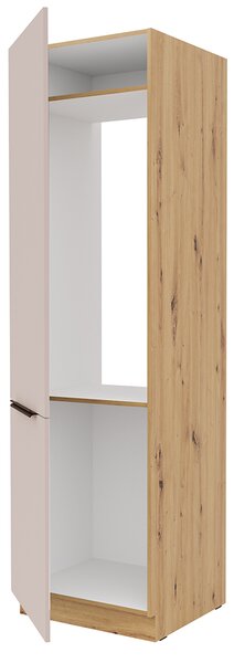 SOLEA k | vysoká skříňka 60 LO-210 2F na vestavnou lednici | 60 cm | UNI dvířka | artisan/kašmír | VÝBĚR ÚCHYTŮ