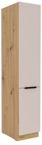 SOLEA k | vysoká skříňka 40 DK-210 2F potravinová s policemi | 40 cm | UNI dvířka | artisan/kašmír | VÝBĚR ÚCHYTŮ