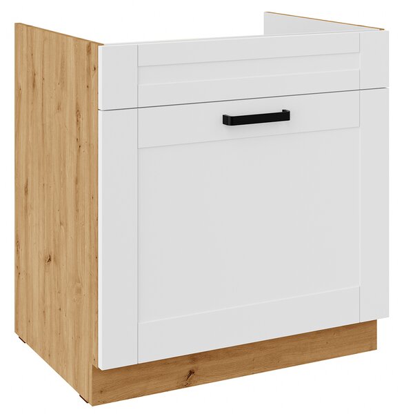 LUNA ab | dolní skříňka 80 ZL 1S dřezová | 80 cm | PREMIUM BOX | artisan/bílá