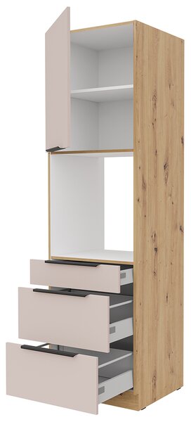 SOLEA k | vysoká skříňka 60 DPS-210 3S1F | 60 cm | PREMIUM BOX | artisan/kašmír | VÝBĚR ÚCHYTŮ
