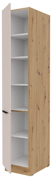 SOLEA k | vysoká skříňka 40 DK-210 2F potravinová s policemi | 40 cm | UNI dvířka | artisan/kašmír | VÝBĚR ÚCHYTŮ