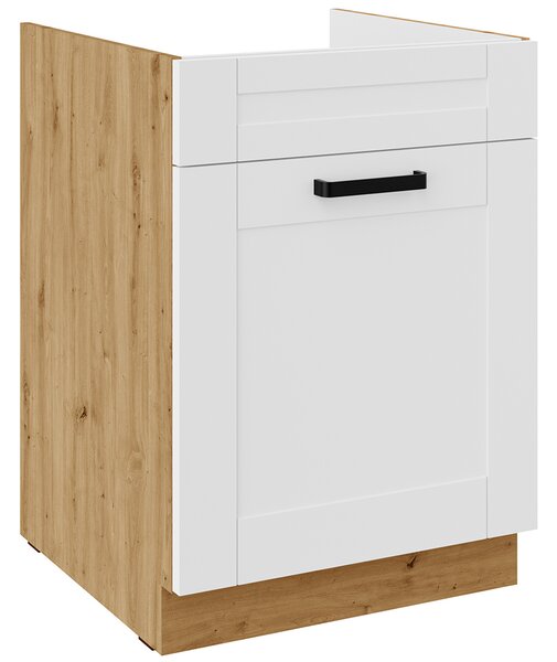 LUNA ab | dolní skříňka 60 ZL 1S dřezová | 60 cm | PREMIUM BOX | artisan/bílá