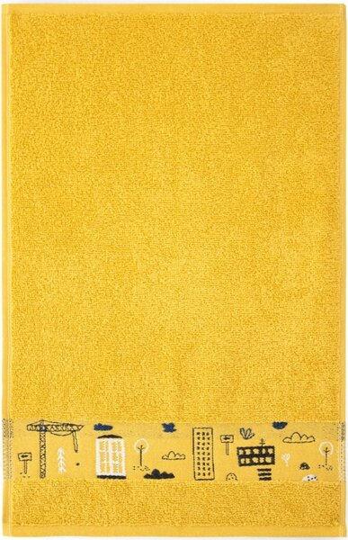 Bavlněný ručník Jeřáb - žlutá Velikost: ručníček 30 x 50