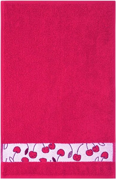 Bavlněný ručník Třešně - malinová Velikost: ručníček 30 x 50