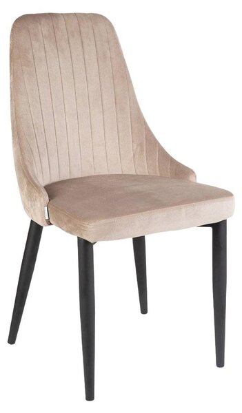 Židle obývací židle kuchyňská židle jídelní židle křeslo LOUIS RIBBON velurová židle modrá 44x59x88 HOMLA