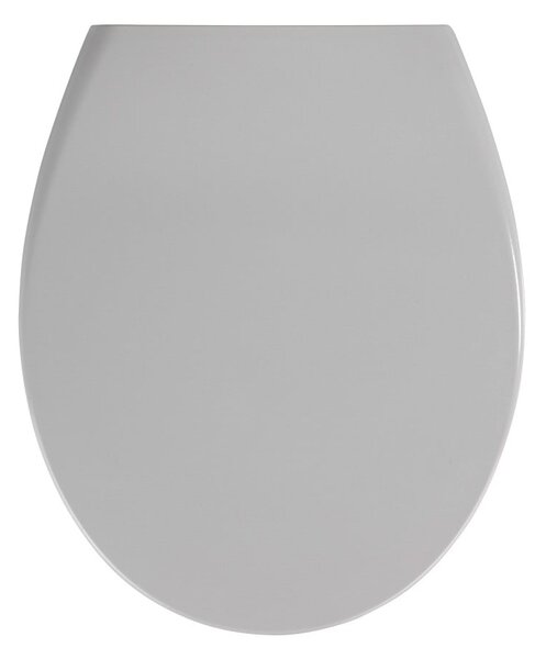 Světle šedé WC sedátko se snadným zavíráním Wenko Samos, 44,5 x 37,5 cm