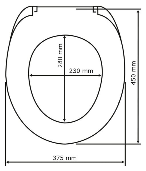 Světle růžové WC sedátko se snadným zavíráním Wenko Premium Ottana, 44,5 x 37,5 cm