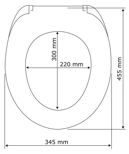 Bílé WC sedátko se snadným zavíráním Wenko Premium Palma, 46,5 x 35,7 cm