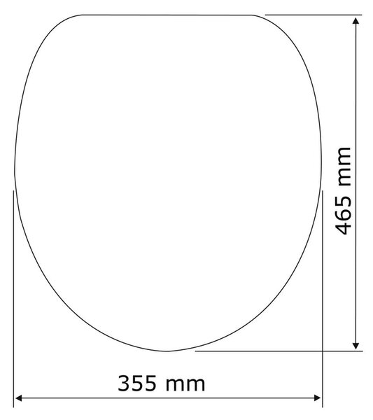 Bílé WC sedátko se snadným zavíráním Wenko Premium Palma, 46,5 x 35,7 cm