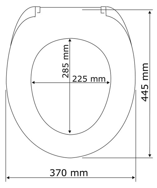 Bílé WC sedátko se snadným zavíráním Wenko Rieti, 44,5 x 37 cm