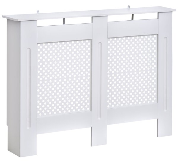 HOMCOM Kryt Radiátoru Radiátorová Skříň Stěnová Police Moderní Design MDF 111,5x19x82 cm | Aosom