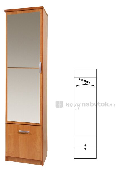 Šatní skříň Balintore 50/B (se zrcadlem)