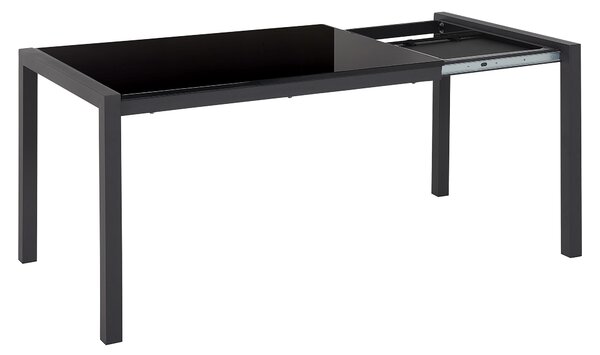 Rozkládací jídelní stůl GRANADA Černá 120/160 cm 80 cm