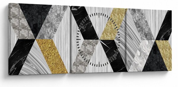 Obraz - Texturovaný dekor (s hodinami) (90x30 cm)