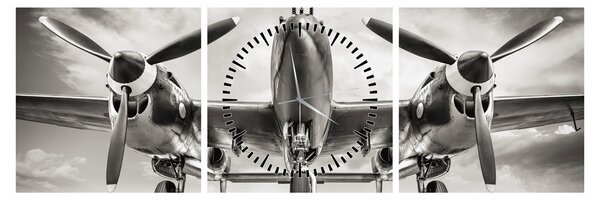 Obraz - Warbird (s hodinami) (90x30 cm)
