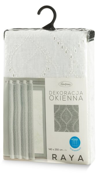 ZÁCLONA NA KROUŽCÍCH RAYA 140X250 CM VZOROVANÁ