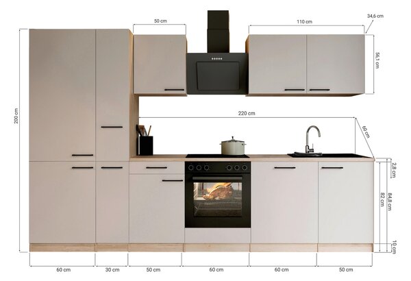 KUCHYŇSKÝ BLOK 310 cm Respekta - Online Only kuchyňské linky, Online Only