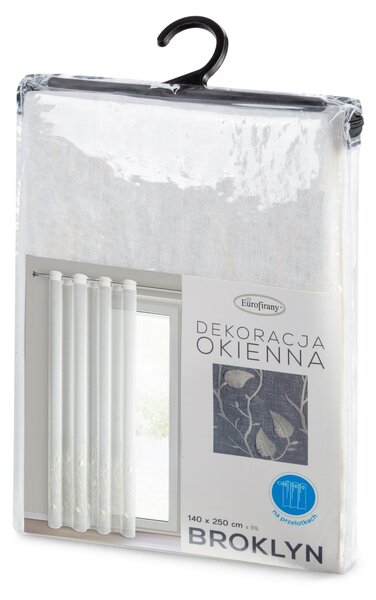 ZÁCLONA NA KROUŽCÍCH BROKLYN 140X250 CM CM VZOROVANÁ