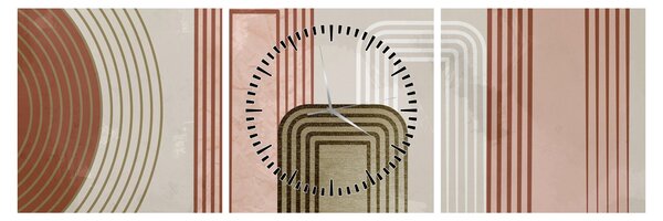 Obraz - Minimalistická ilustrace (s hodinami) (90x30 cm)