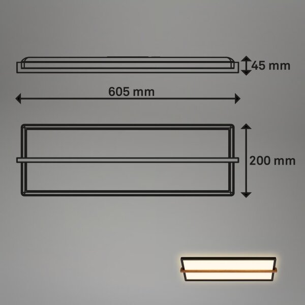 Briloner 3846015 - LED Stropní svítidlo LED/22W/230V 60,5x20 cm