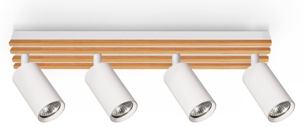 Brilagi - Bodové svítidlo SELE WOOD 4xGU10/30W/230V bílá/dřevo