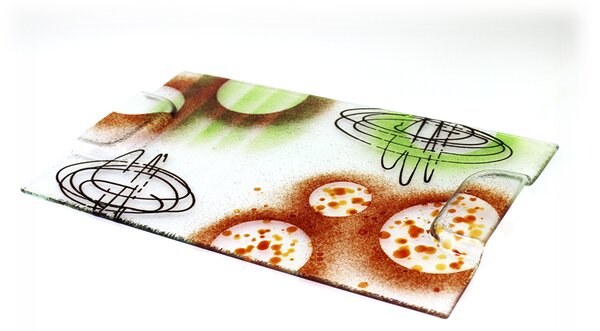 Skleněný servírovací tác ART - 40x25cm