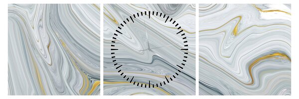 Obraz - Abstrakce (s hodinami) (90x30 cm)