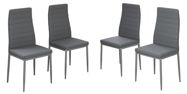 Židle jídelny Vicco Grand Šedá 42.5 x 48 cm Sada 4 kusů, Model 40741