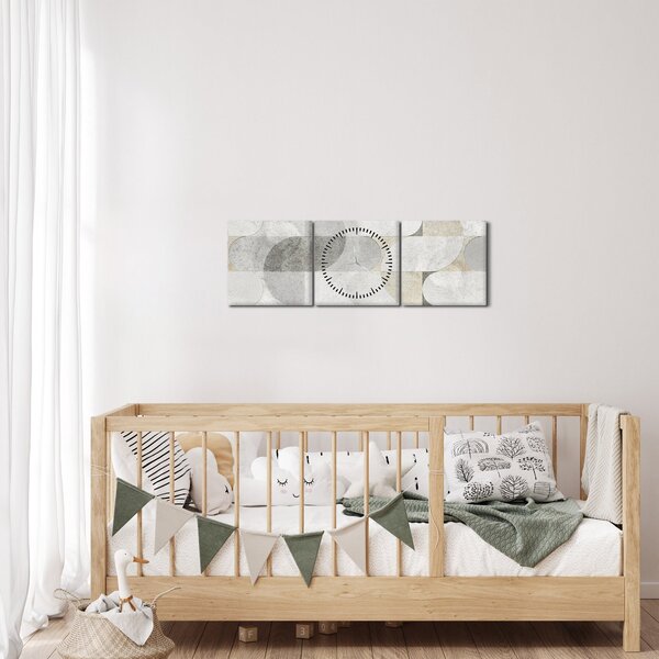 Obraz - Dlaždice (s hodinami) (90x30 cm)