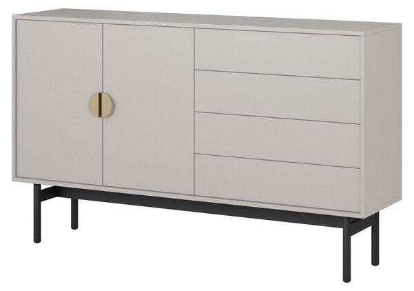 Selsey Stoon II – Komoda, 2 dveře, barva taupe, 154 cm