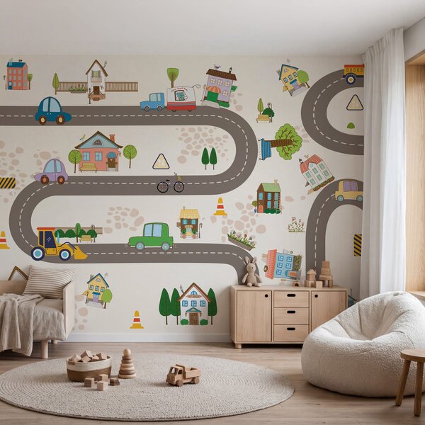 Fototapeta Mapa města, Dětské fototapety, Populární fototapety - Tapeko.co.cz