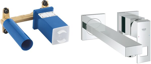 Sada umyvadlová baterie Grohe Eurocube 23447000, prvek pod omítku Grohe 23200002