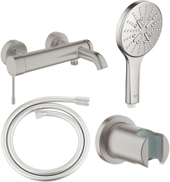 Sada vanová baterie Grohe Essence 33624DC1, sprchová hlavice Grohe Rainshower SmartActive 130 26574DC0, 27074DC0, 28362DC1