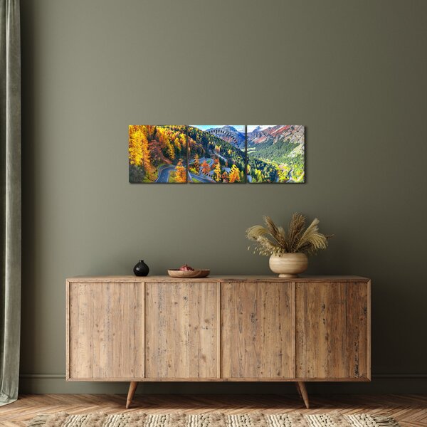 Obraz - Malojský průsmyk (s hodinami) (90x30 cm)