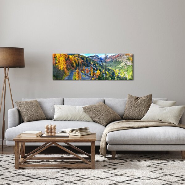 Obraz - Malojský průsmyk (s hodinami) (90x30 cm)