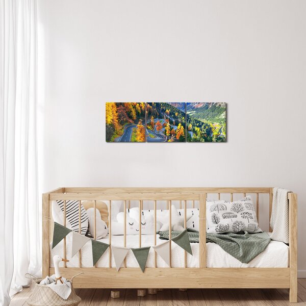 Obraz - Malojský průsmyk (s hodinami) (90x30 cm)