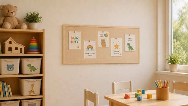 Textilní (plstěná) nástěnka 100 × 40 cm, velbloudí barva (camel), v dřevěném rámu ve stejném odstínu, TFCAMEL104C
