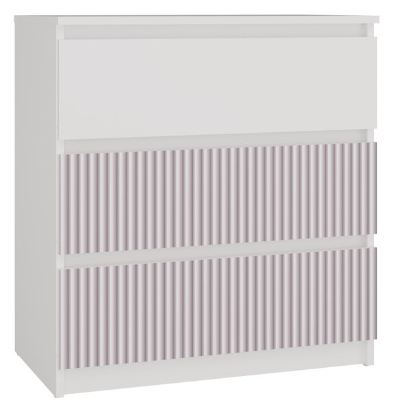 Topeshop M3 FR PINK, Růžová, Bílá, 3 zásuvka/zásuvek, Dřevotřískové desky, 700 mm, 400 mm, 750 mm