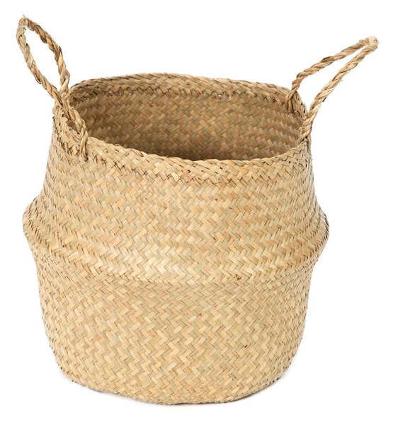 Světlý úložný košík z mořské trávy Compactor, ⌀ 27 cm