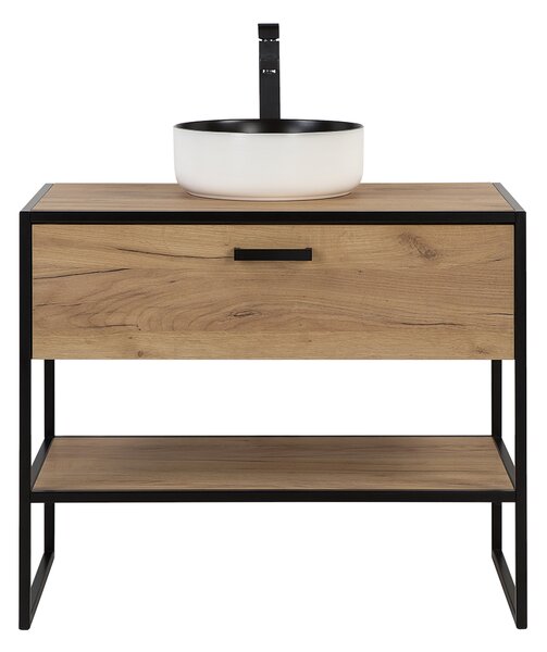 Koupelnová stojící skříňka pod umyvadlo na desku LOFT 90 cm